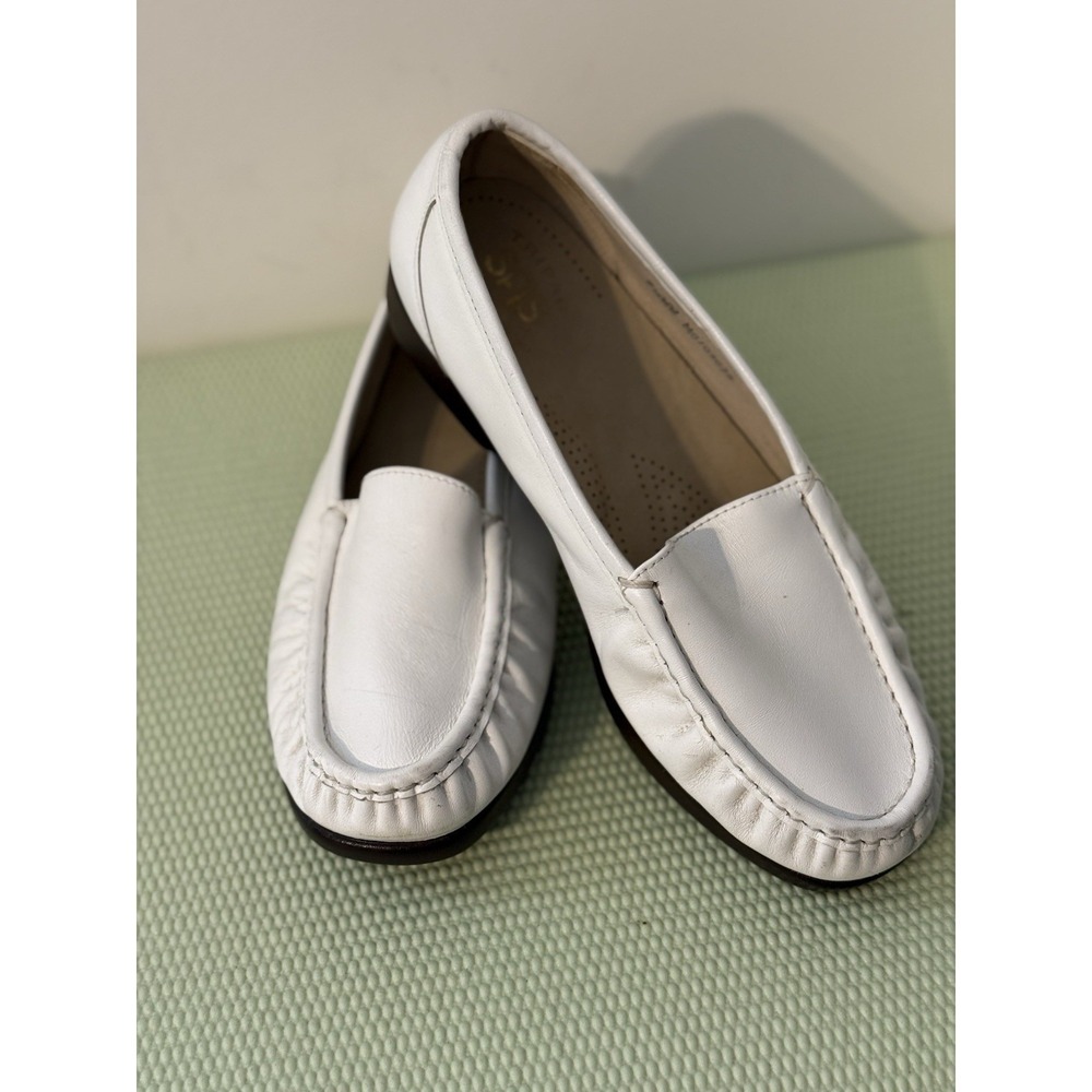 SAS Tripad Comfort Simplify Everyday‎ Leather Loafer Ivory Beige SlipOn 7.5WW